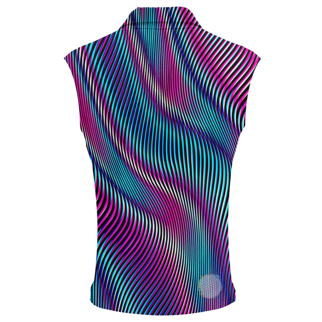 Psychedelic Zebra | Womens Sleeveless Golf Shirts