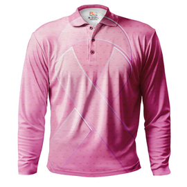 Breast Cancer | Men's Pink Butterfly Long Sleeve