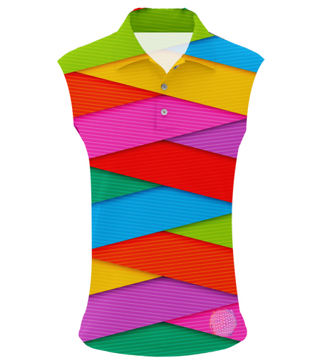Colorful Cross Fade Women s Sleeveless Play Loud Golf