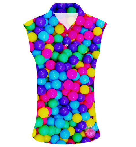 Colorful Pit | Womens Sleeveless S Golf Shirts