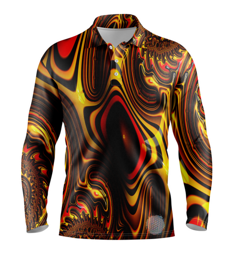 Drippy S / Long Sleeve Mens Golf Shirts