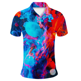 Fire And Ice | Couples Mens Small Short Sleeve / Womens Golf Shirts