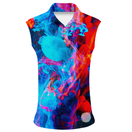Fire And Ice | Couples Mens Small Short Sleeve / Womens Sleeveless Golf Shirts
