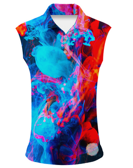 Fire And Ice | Couples Mens Small Short Sleeve / Womens Sleeveless Golf Shirts