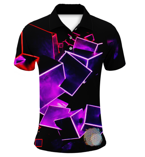 Midnight Cubes | Couples Mens Small Short Sleeve / Womens Golf Shirts