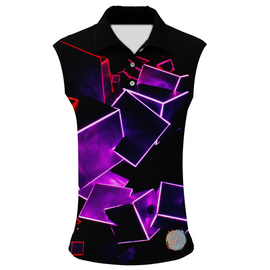 Midnight Cubes | Couples Mens Small Short Sleeve / Womens Sleeveless Golf Shirts