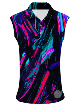 Neon Skies | Womens Sleeveless S Golf Shirts