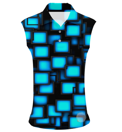 Night Screen | Womens Sleeveless S Golf Shirts