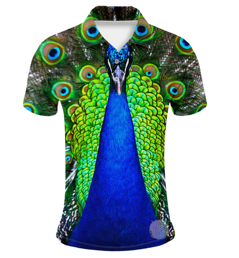 Peacock M Mens Golf Shirts