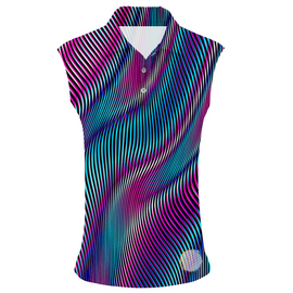 Psychedelic Zebra | Couples Mens Small Short Sleeve / Womens Sleeveless Golf Shirts