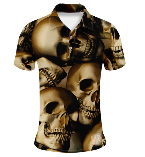 Skull | Mens S Golf Shirts