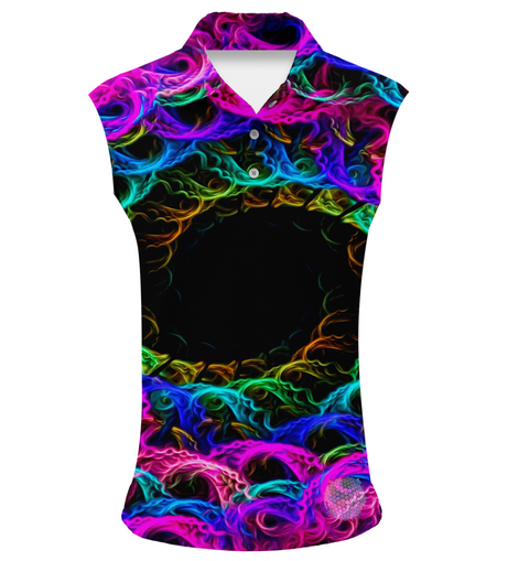 Smoke Spiral | Womens Sleeveless S Golf Shirts