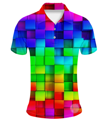 Tetris L Mens Golf Shirts