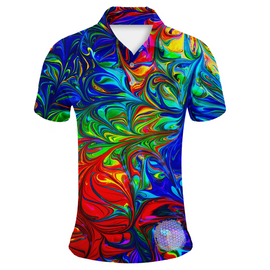 Tie-Die Fly | Couples Mens Small Short Sleeve / Womens Golf Shirts
