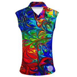 Tie-Die Fly | Couples Mens Small Short Sleeve / Womens Sleeveless Golf Shirts