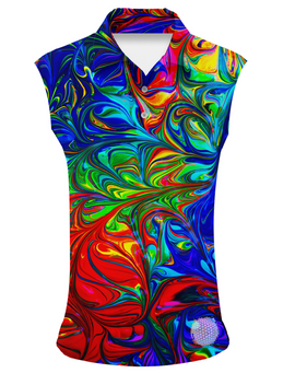 Tie-Die Fly | Couples Mens Small Short Sleeve / Womens Sleeveless Golf Shirts