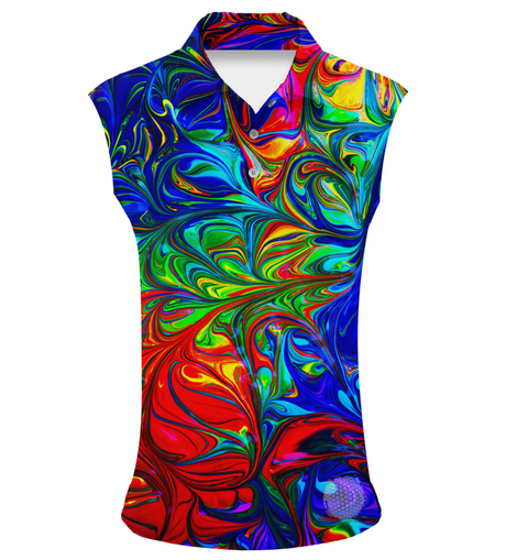 Tie-Die Fly | Womens Sleeveless S Golf Shirts