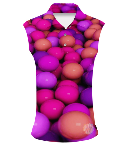 Wonder Egg | Womens Sleeveless S Golf Shirts