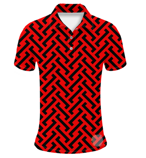 Zipper | Mens Red / S Golf Shirts